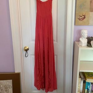 Papaya Strapless Coral Dress, Cute and Stylish!